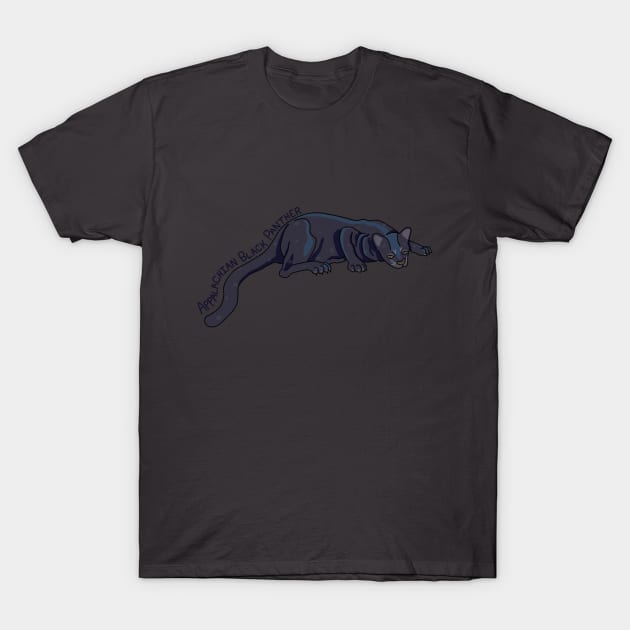 Alien Big Cats: Appalachian Black Panther T-Shirt by Ballyraven